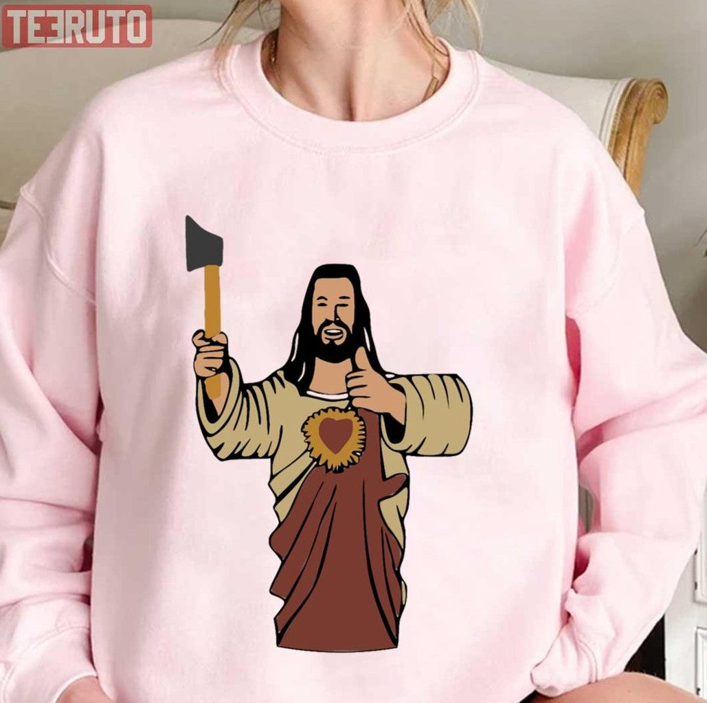 Axe Throwing Jesus The Axe Shoppe Unisex T-Shirt