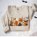 Coffee Pumpkin Halloween Crewneck Sweatshirt Hoodie Tshirt, Halloween 2024 Gifts