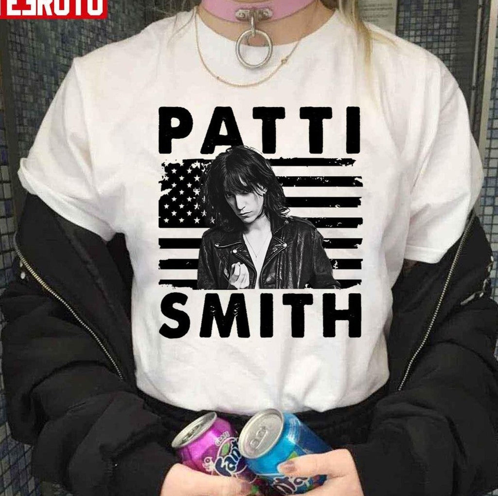 Retro American Flag Patti Smith Music Unisex T-Shirt