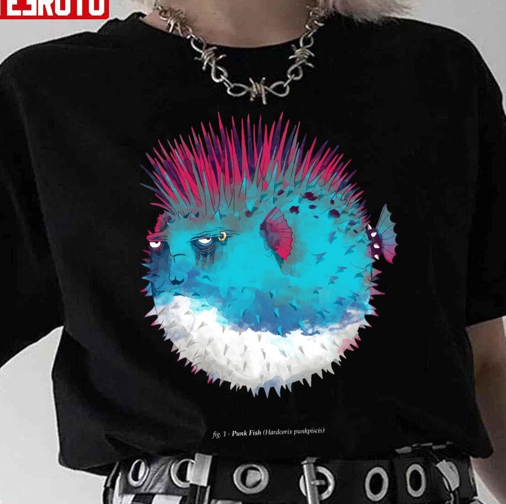 Punk Fish Christmas Unisex Sweatshirt