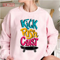 Skateboard Design Kick Push Coast Unisex Sweatshirt
