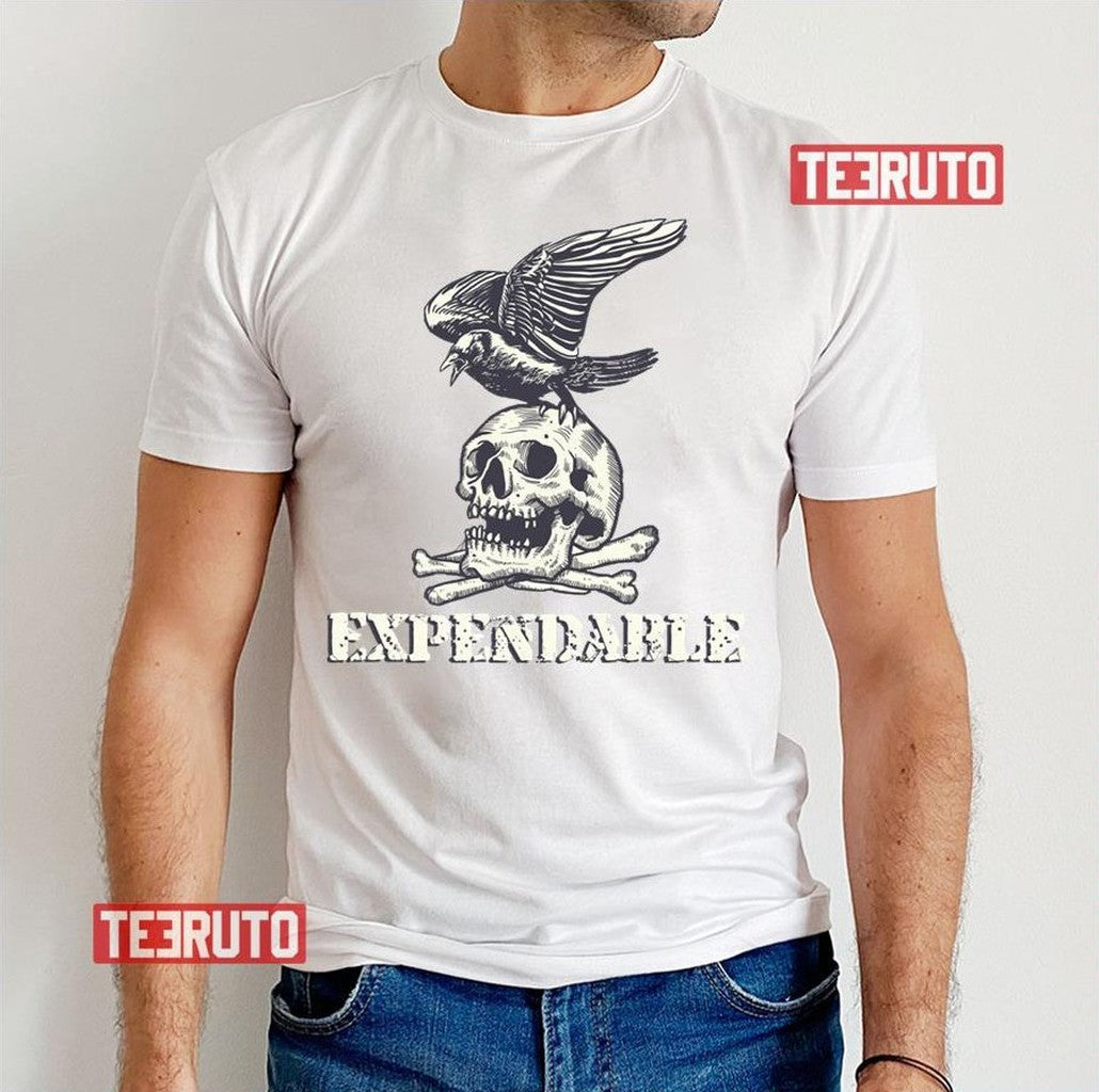 Raven On Skull The Expendables Unisex T-Shirt