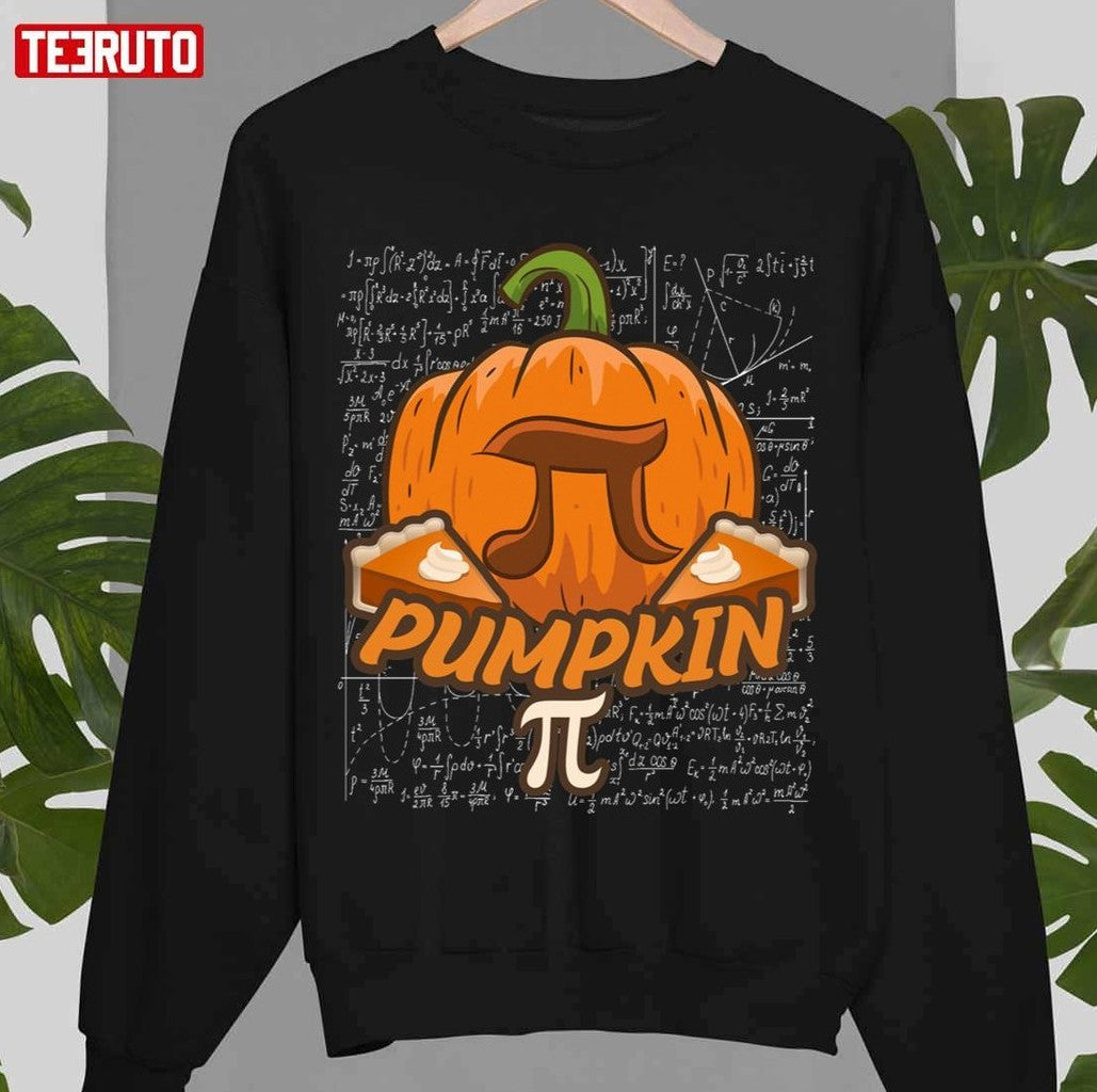 Pi Day Pumpkin Pie Math Funny Halloween Thanksgiving Unisex Sweatshirt