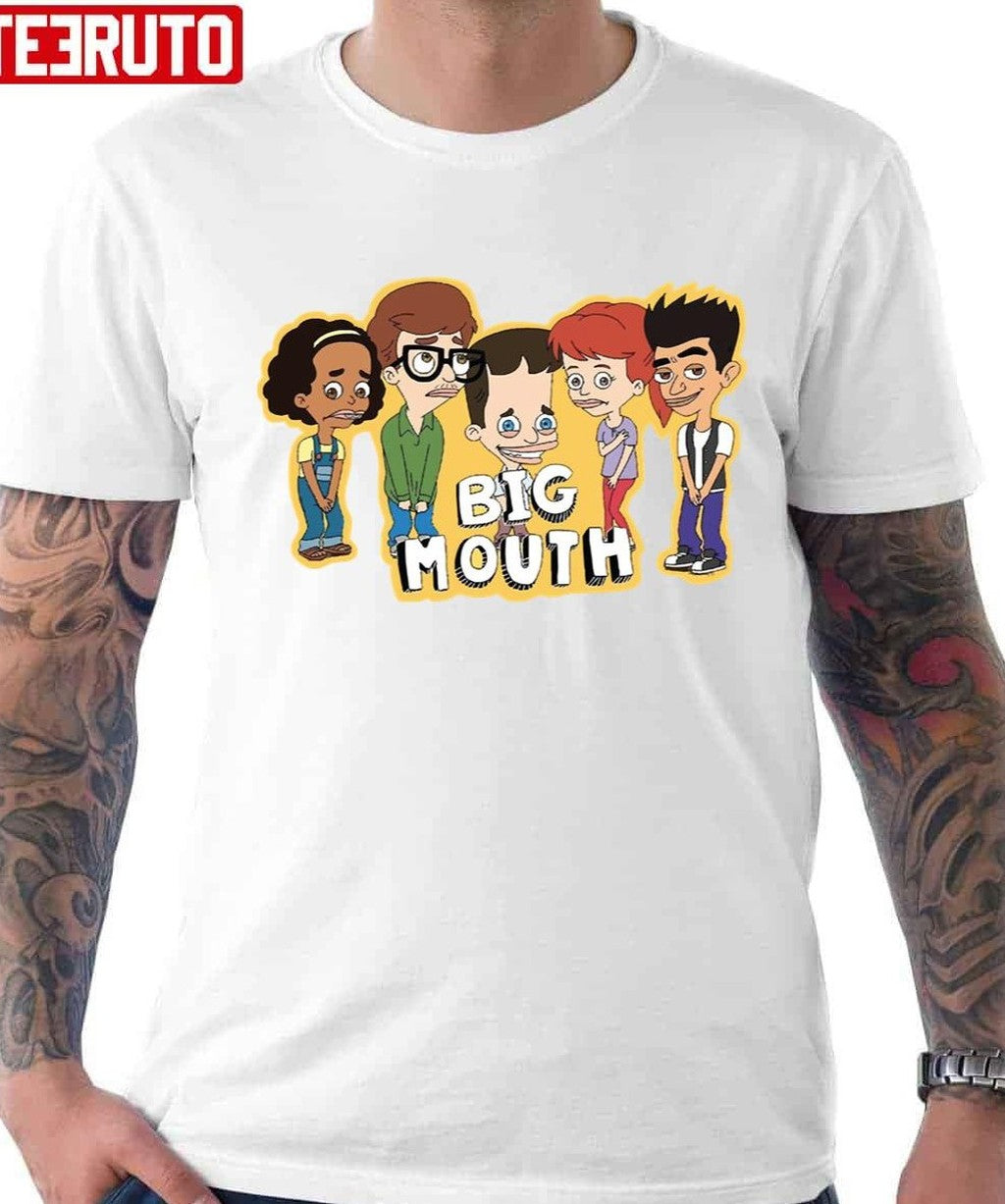 Big Mouth Cartoon Characters T-Shirt