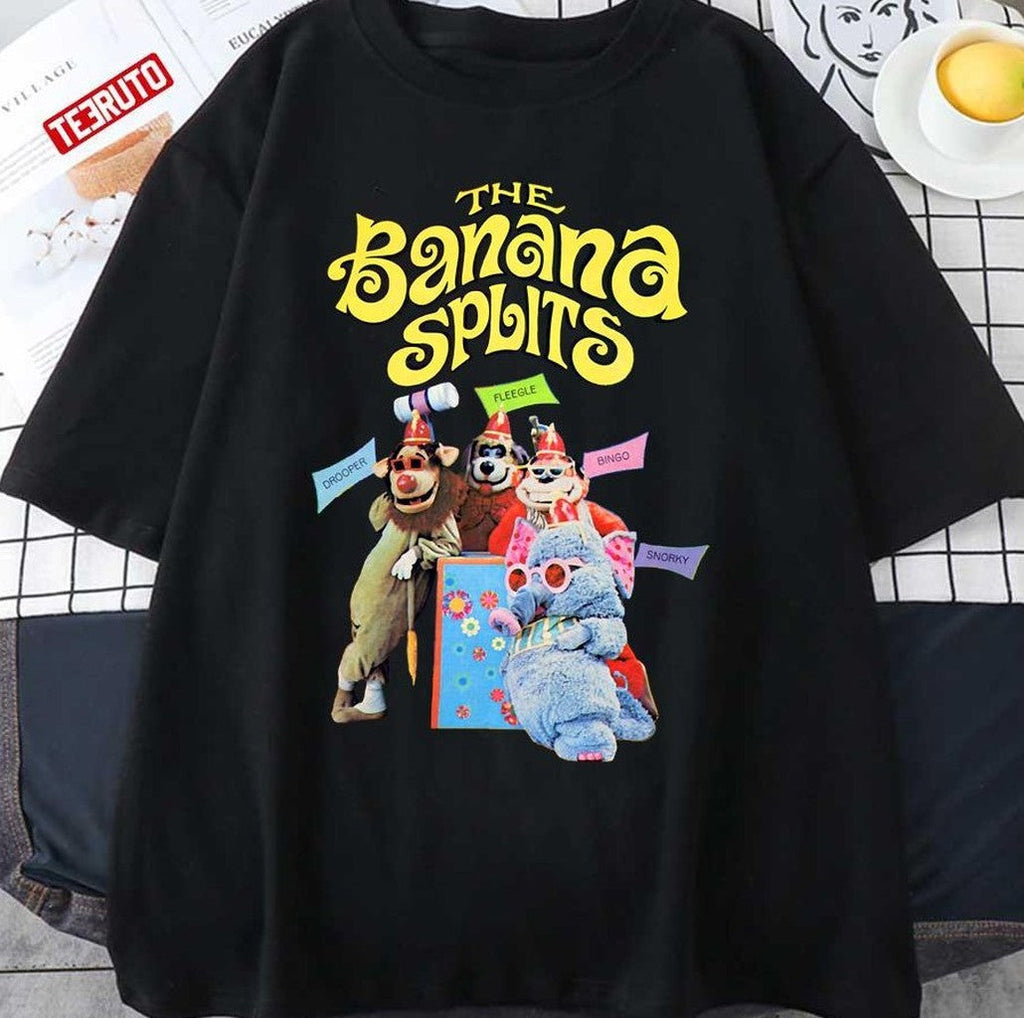 The Banana Splits Retro Cast Drooper Fleegle Bingo Snorky Unisex T-Shirt