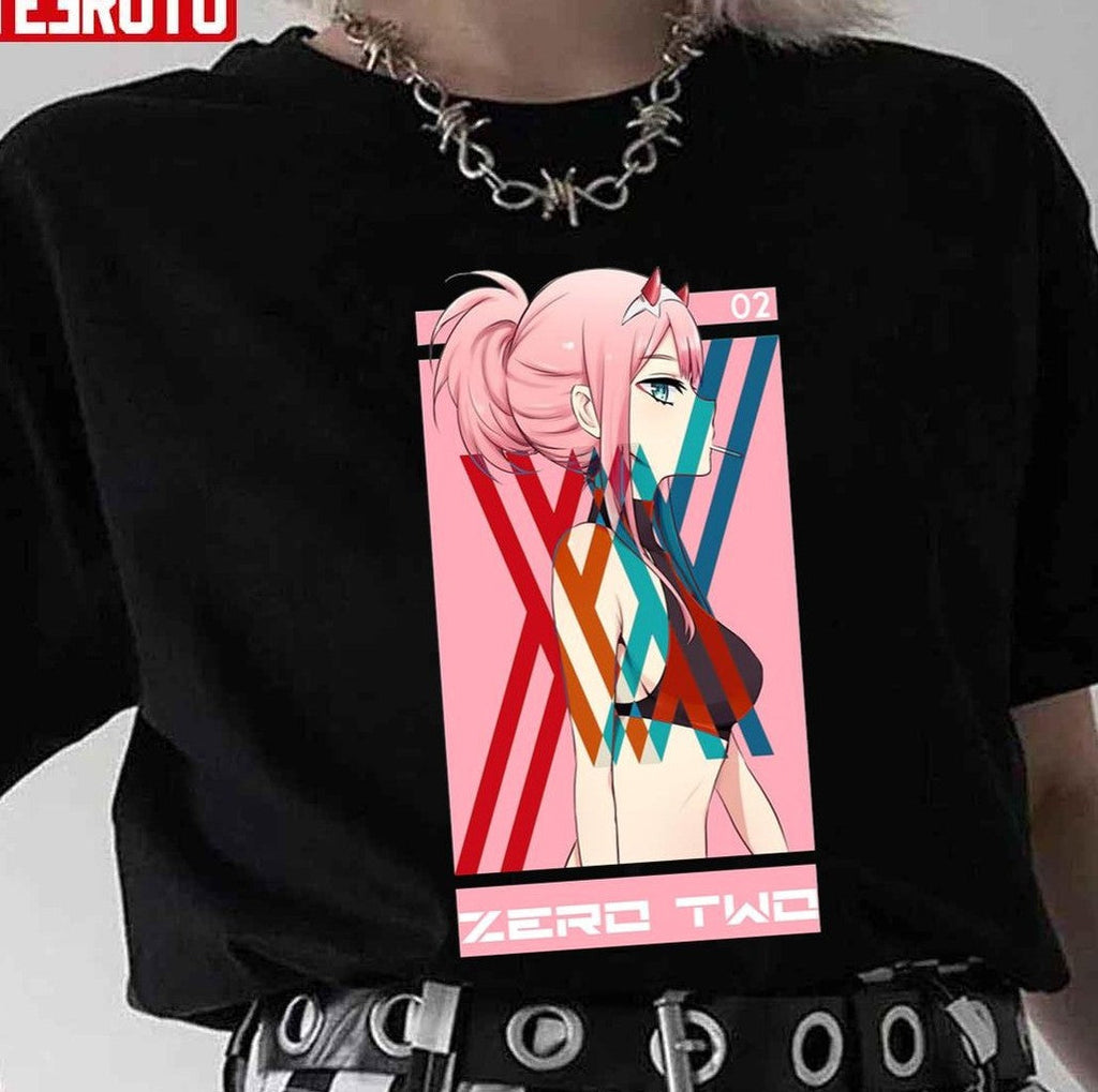 Anime Zero Two Xx Pink Art Darling In The Franxx Unisex T-Shirt