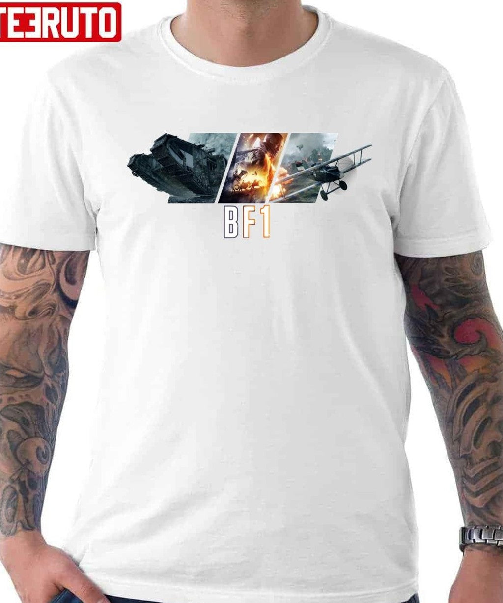 Series Bf1 Battlefield 1 Game Graphic Unisex T-shirt