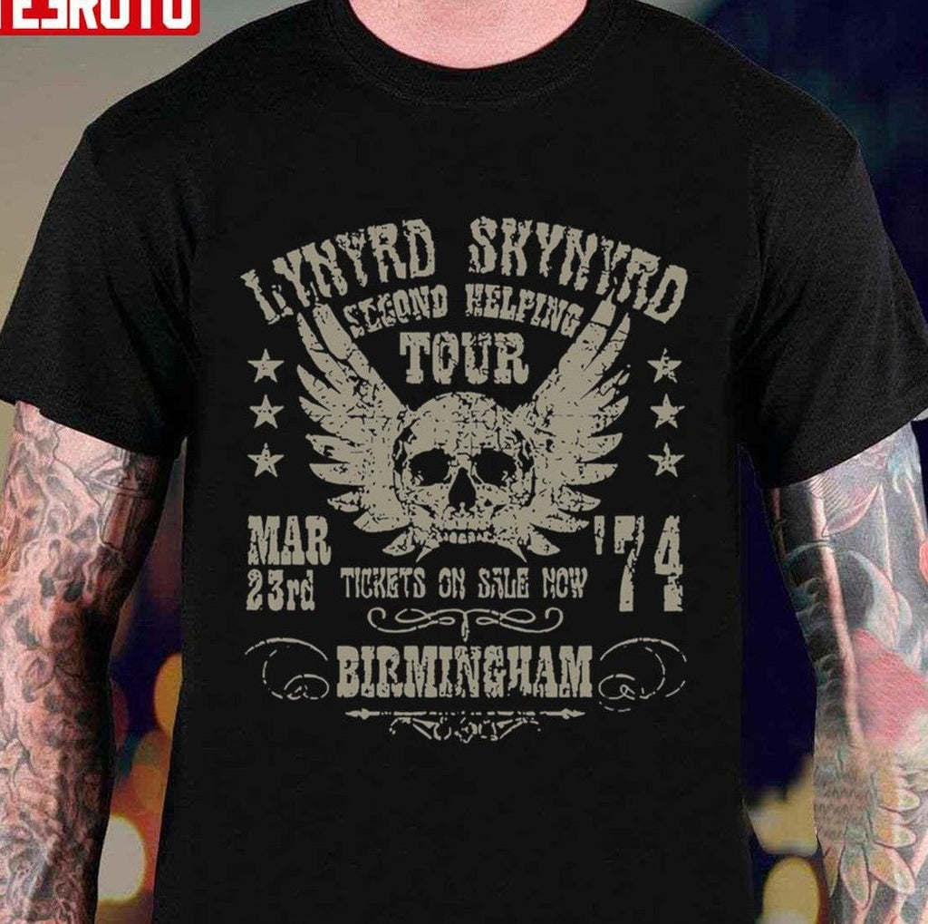Second Helping Tour Lynyrd Skynyrd Birmingham '74 Unisex T-Shirt