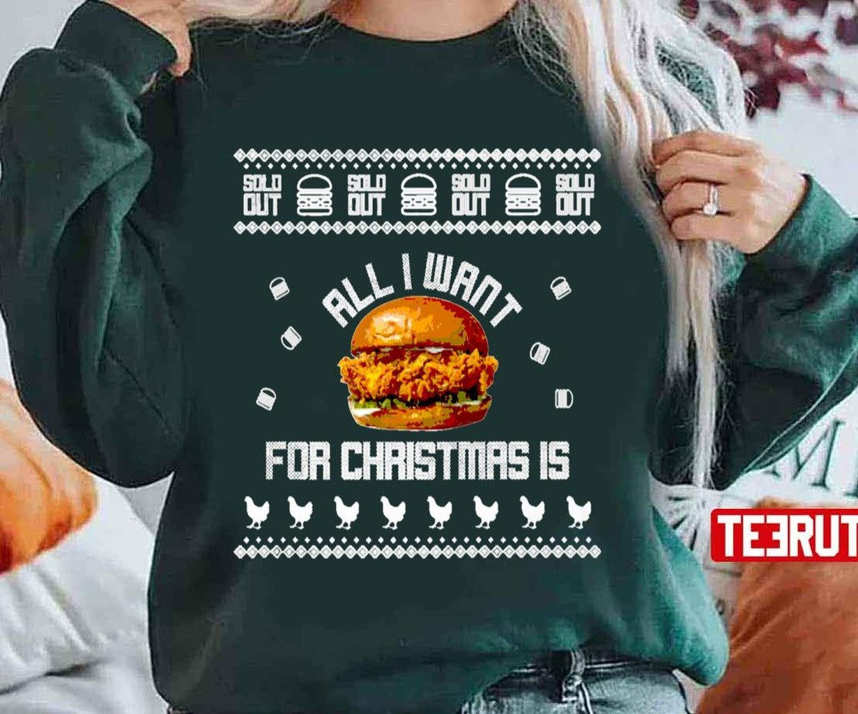 Popeyes Chicken Sandwich Christmas Unisex Sweatshirt