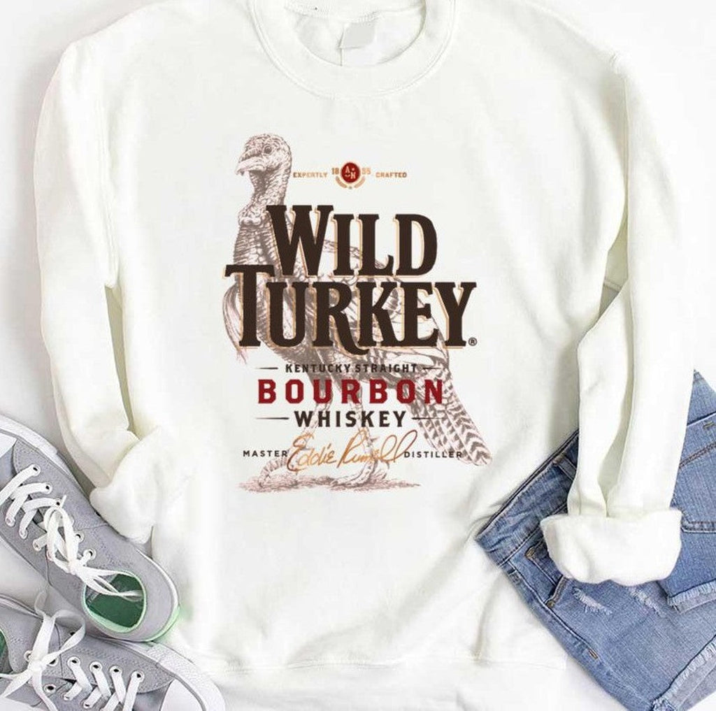 Retro Wild Turkey Kentucky Straight Bourbon Whiskey Unisex Hoodie