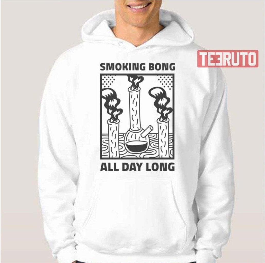 Smoking Bong All Day Long Wake N Bake 420 Unisex T-Shirt