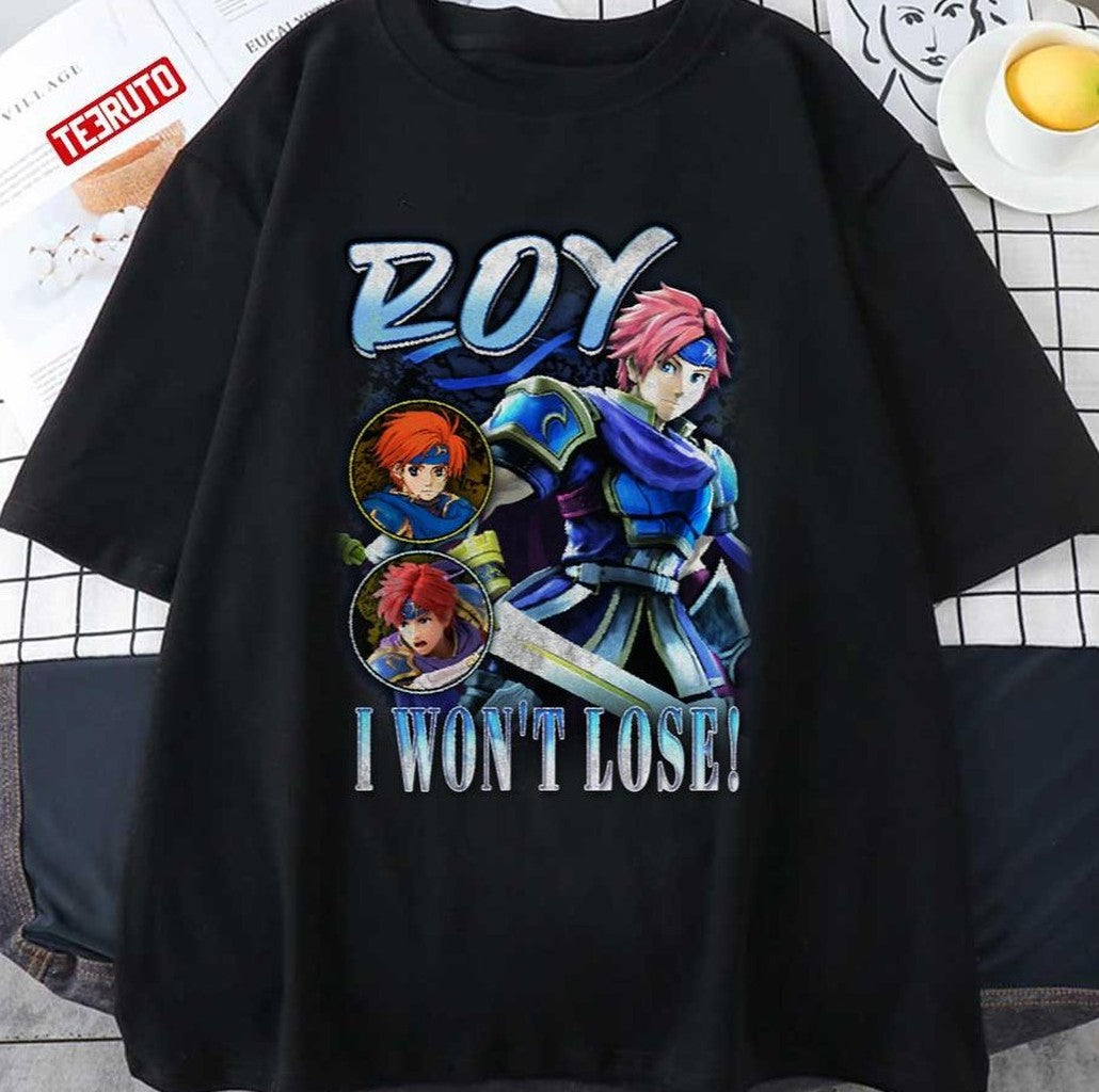 Roy Fire Emblem I Won't Lose Vintage Graphic Unisex T-shirt