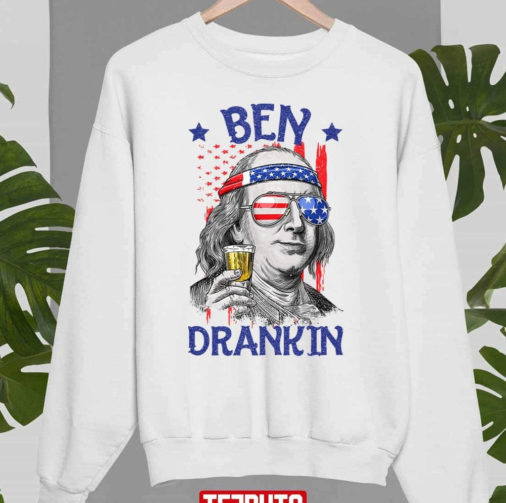 Ben Drankin Usa Flag 4th Of July Patriot Funny Art Memorial Day Unisex T-Shirt