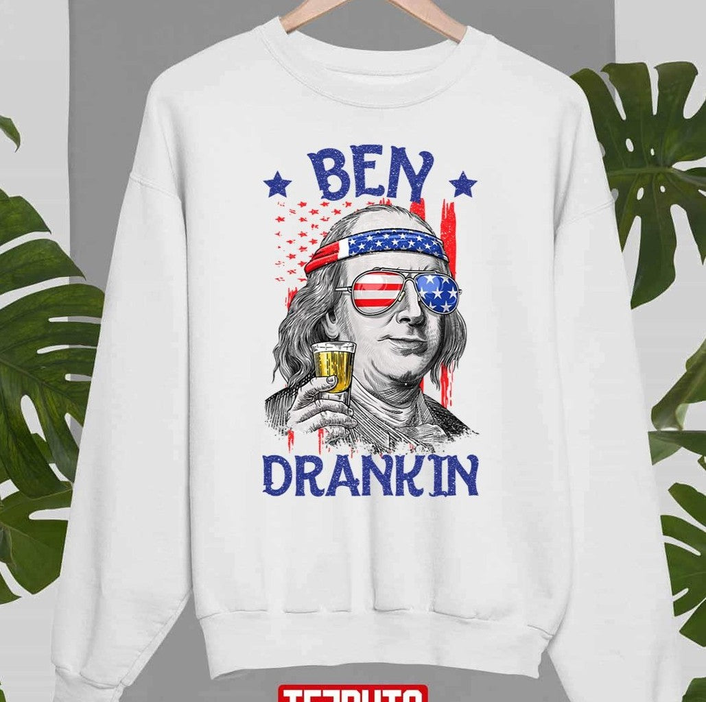 Ben Drankin Usa Flag 4th Of July Patriot Funny Art Memorial Day Unisex T-Shirt