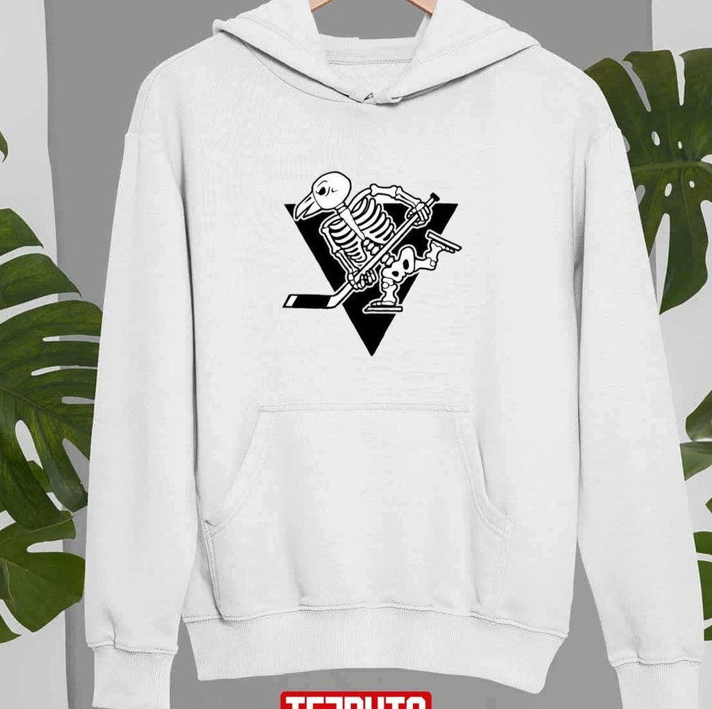 Pittsburgh Penguins Skeleton Logo Halloween Unisex Sweatshirt