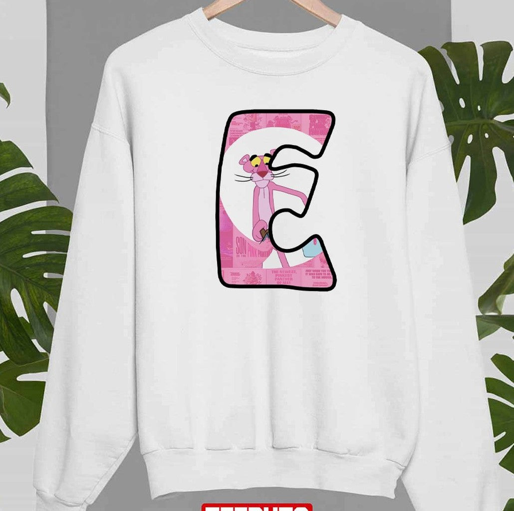 Pink Panther Design Letter E Unisex Sweatshirt