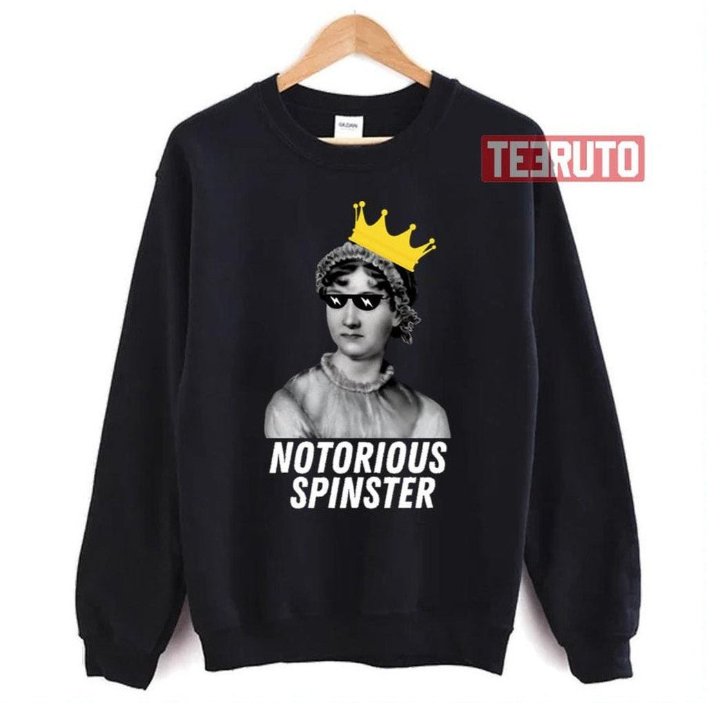 Notorious Spinster White Text Unisex T-Shirt