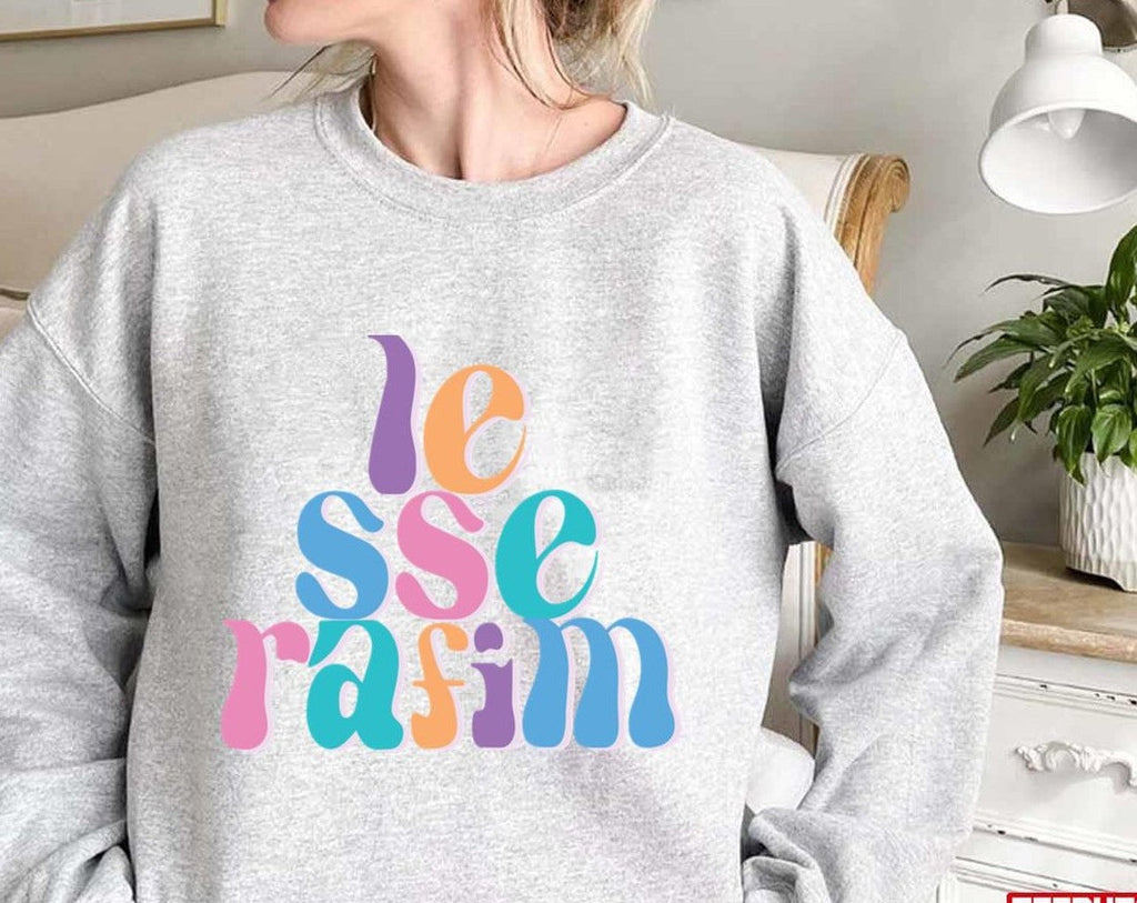 Retro Le Sserafim Text Unisex Sweatshirt