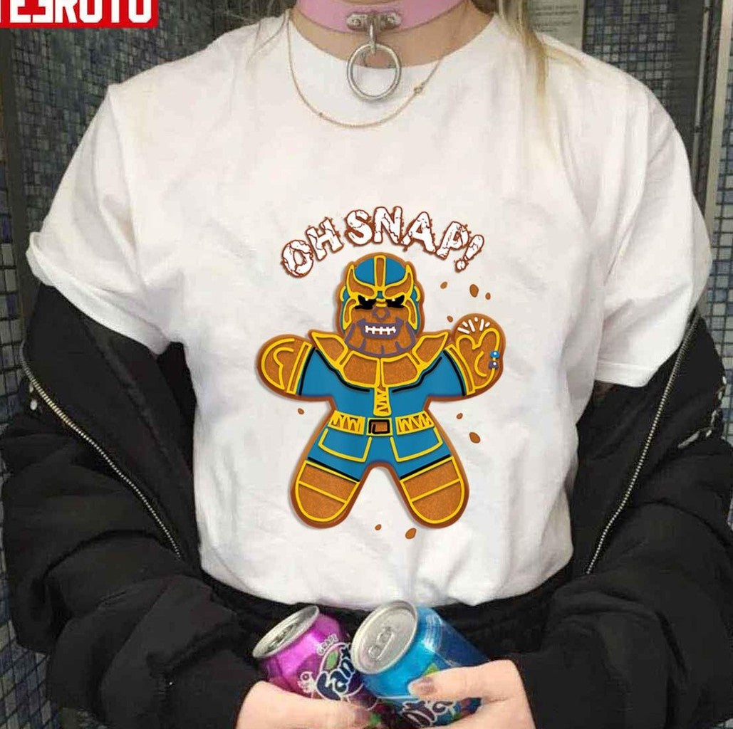 Thano Gingerbread Oh Snap Funny Christmas Art Unisex Sweatshirt