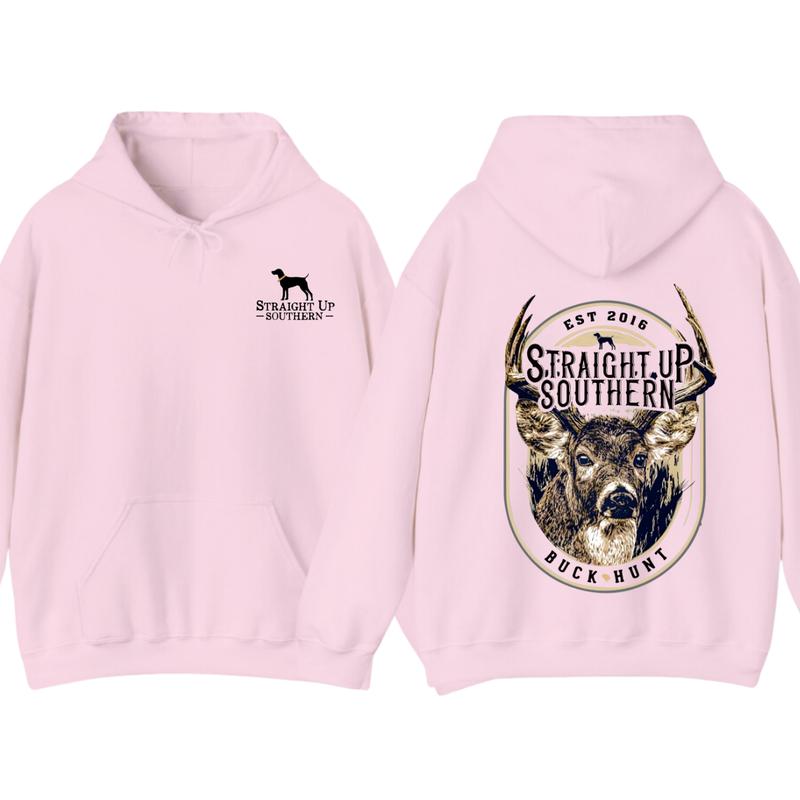 Straight Up Southern Buck Hunt Hoodie, Perfect for Every Outdoor Adventure Classic Cotton Classic Cotton Classic Cotton