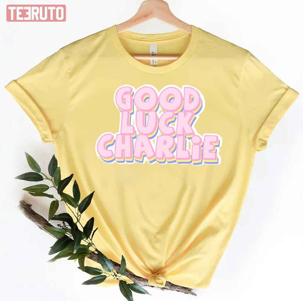 Pink Text Good Luck Charlie Unisex T-Shirt