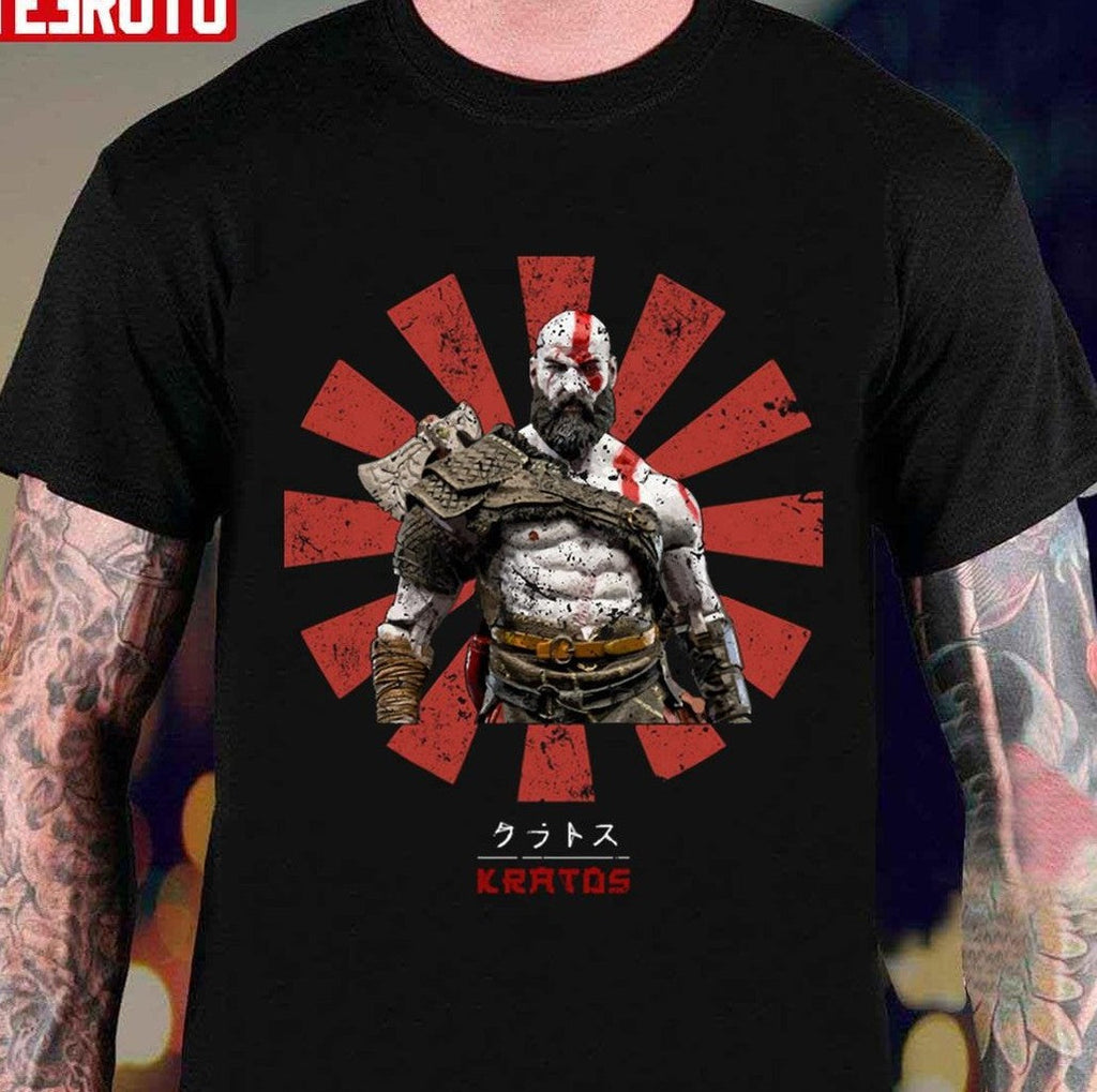 Retro Japanese Kratos God Of War Ragnarok Unisex T-shirt
