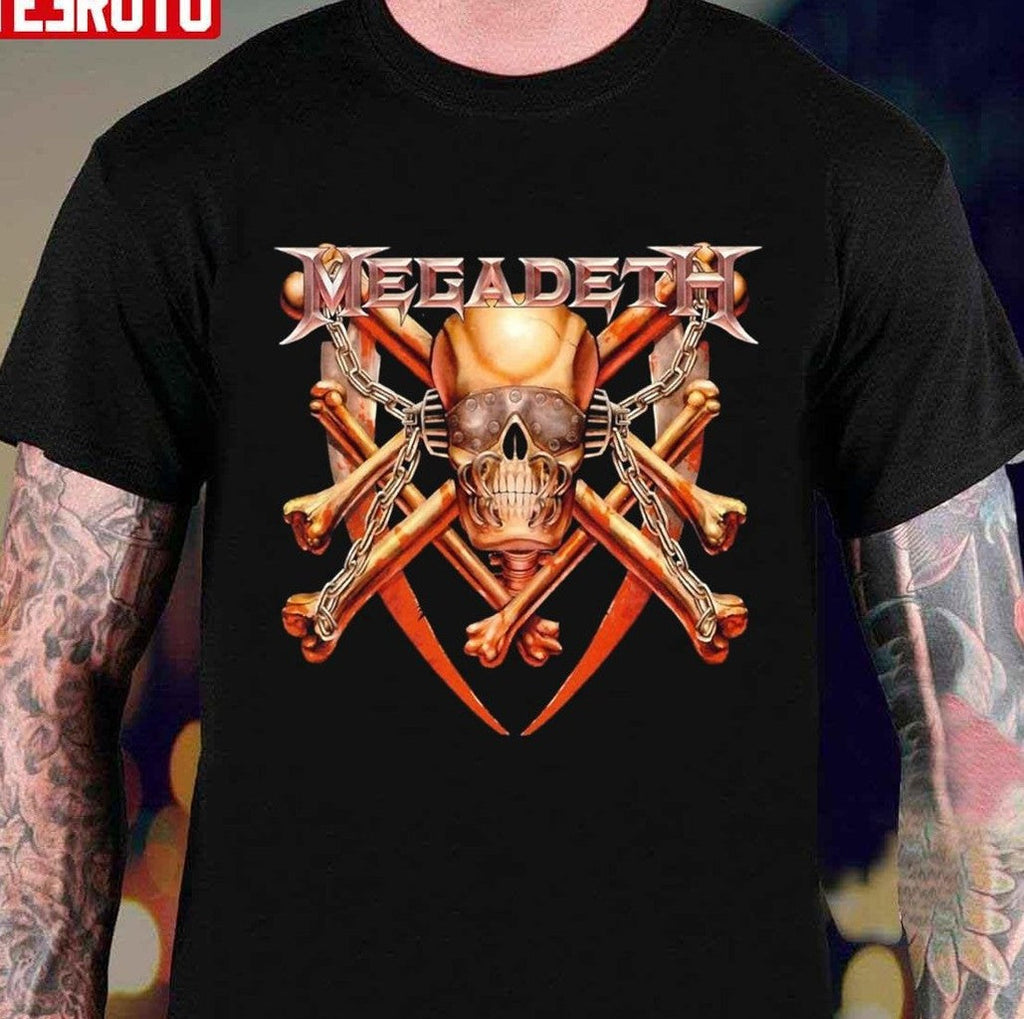 Skeleaton Logos Gold Megadeth Unisex T-Shirt