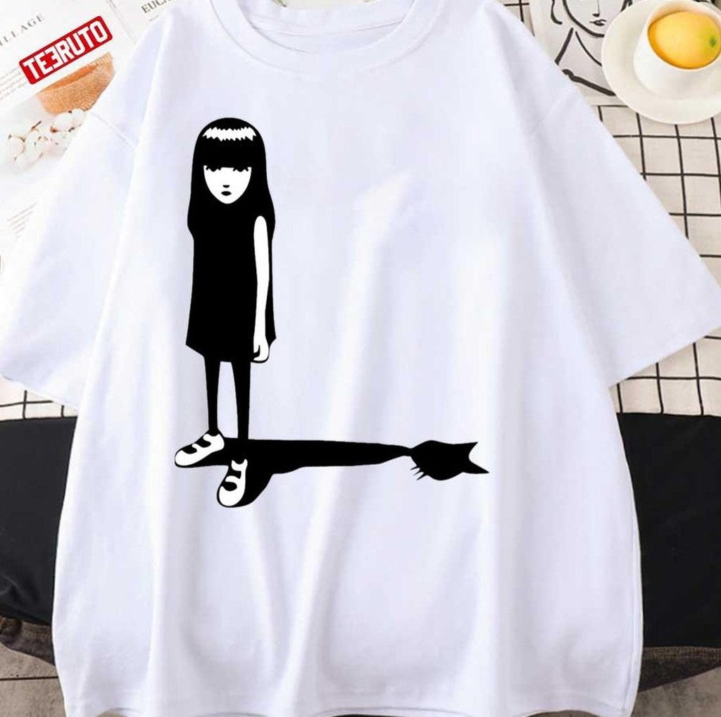 Black Cat Shadow Emily The Strange Unisex T-Shirt