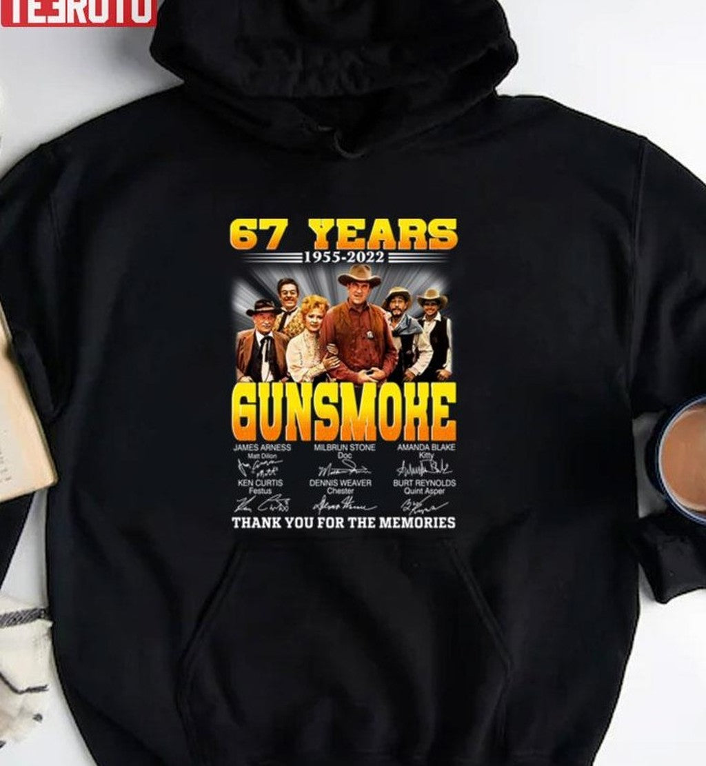 67 Years Of Gunsmoke 1955-2022 Thank You For The Memories Unisex Sweatshirt