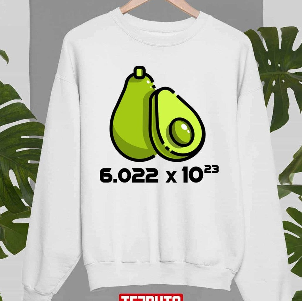 Avocadro With Number Pun Funny Chemist Unisex Sweatshirt