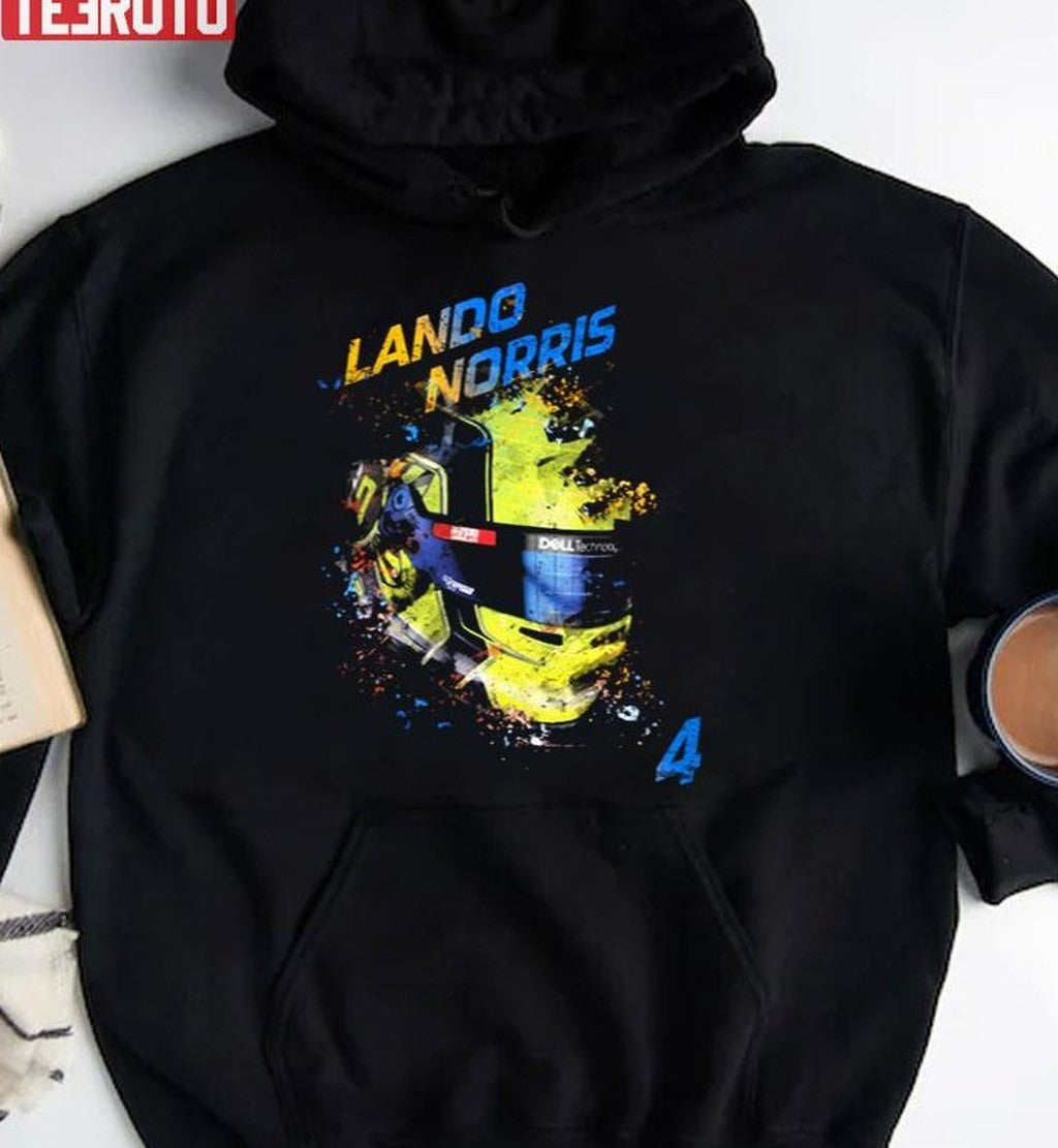 Number 4 Helmet Design Lando Norris Unisex Sweatshirt