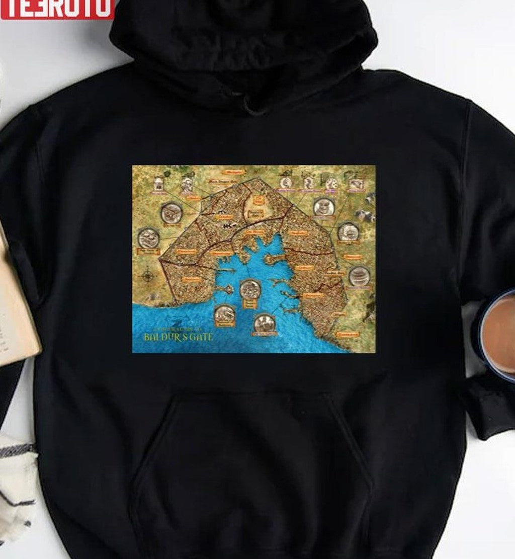 Baldur's Gate Map Unisex T-Shirt