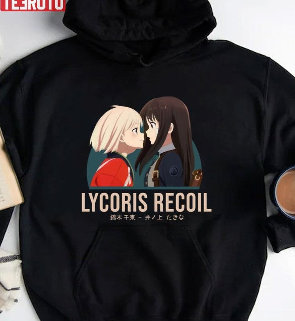 Anime Lycoris Recoil Main Duo Character Unisex T-shirt