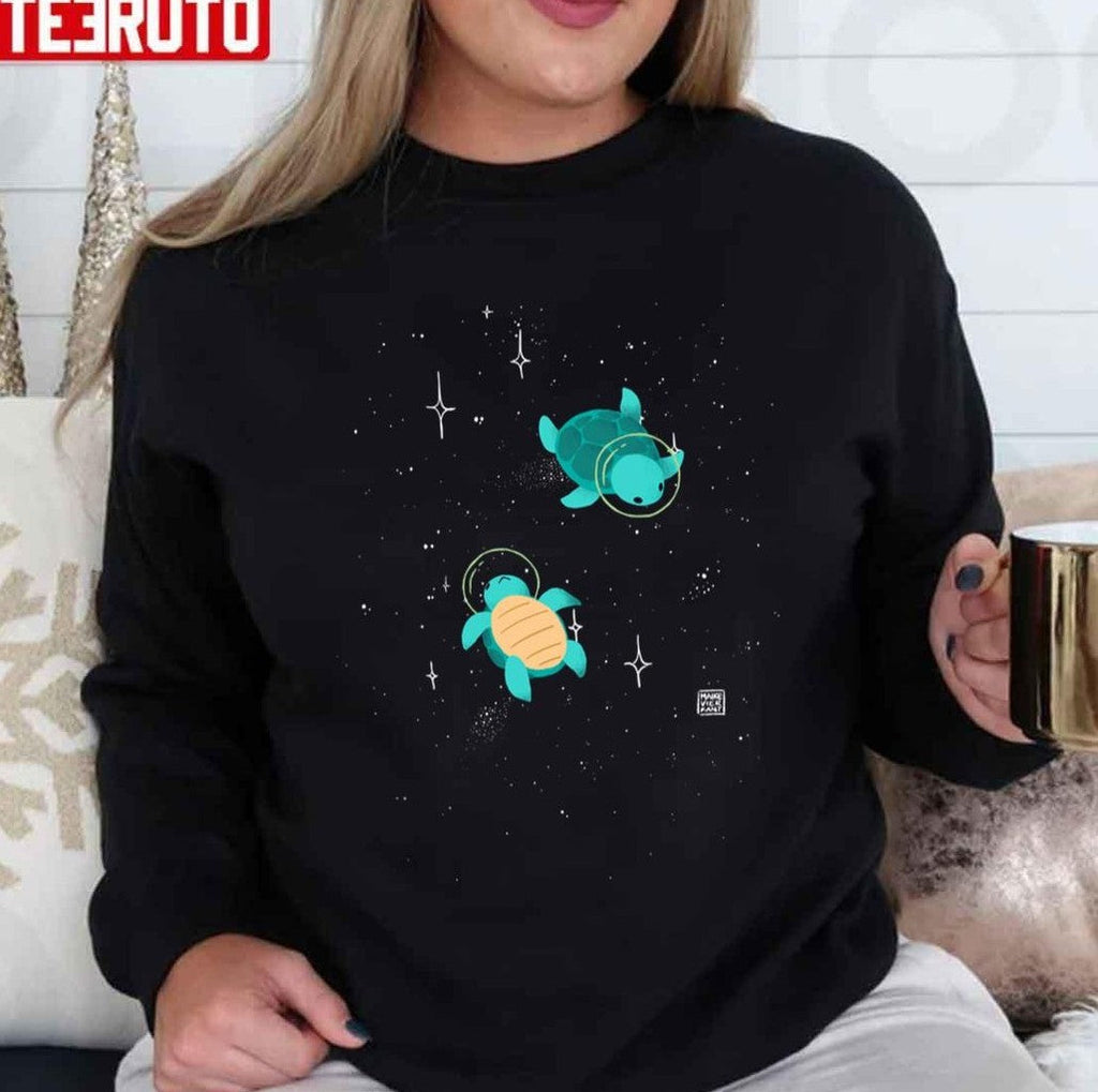 Space Turtles Cute Design Unisex Sweatshirt