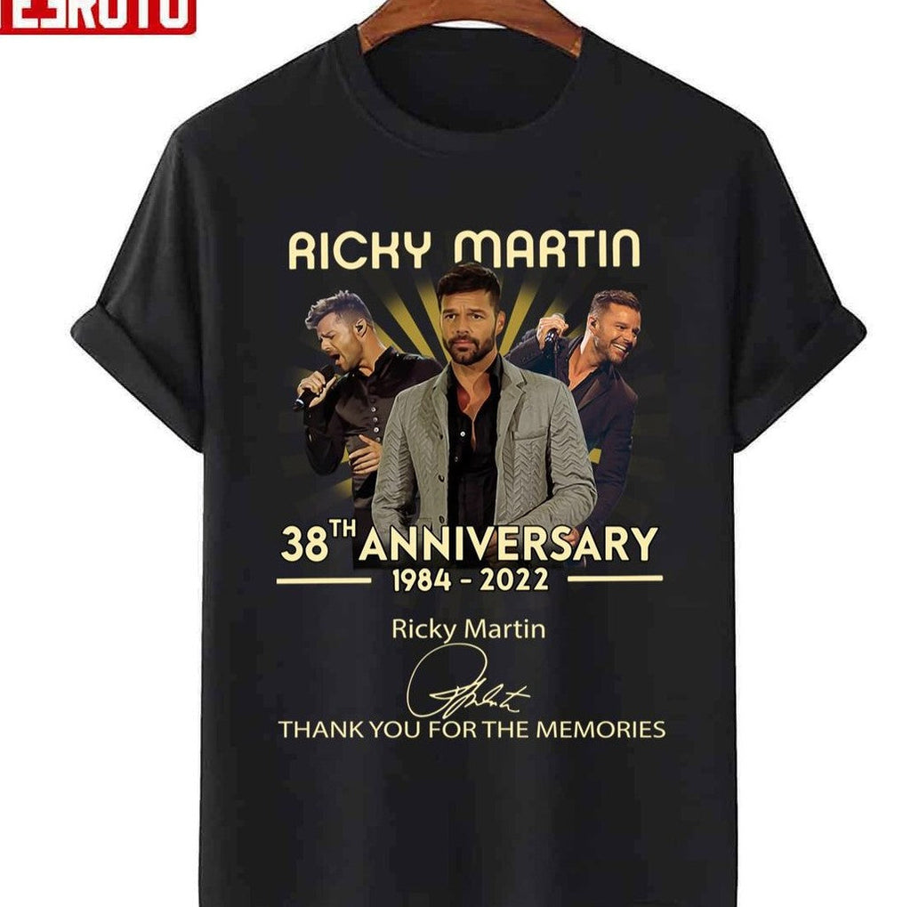 Ricky Martin 38th Anniversary 1984 2022 Signature Thank You For The Memories Unisex Sweatshirt