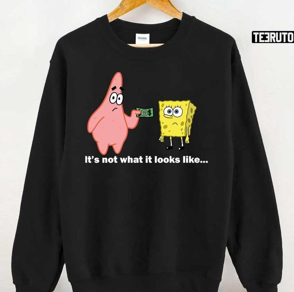 Spongebob And Patrick Give Money Naked Dark Meme Unisex T-Shirt