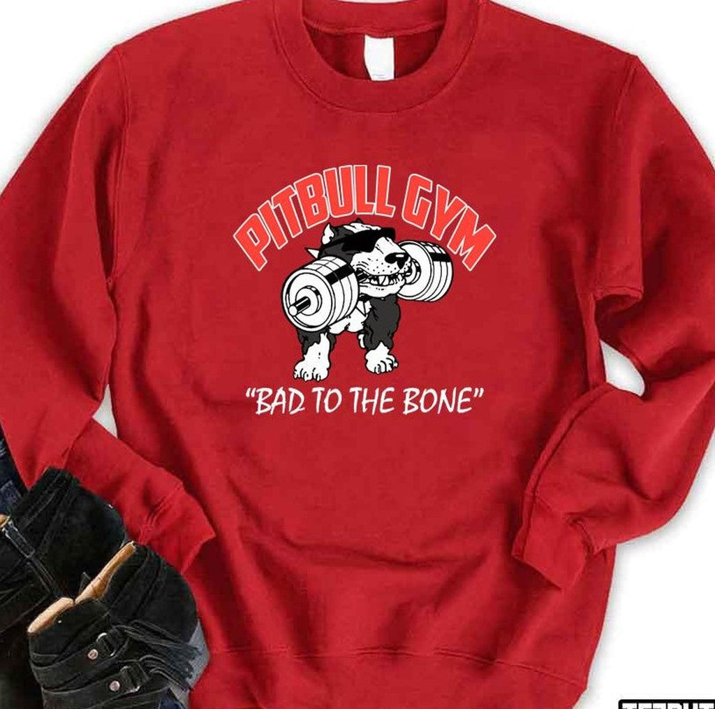 Pitbull Dog Gym And Fitness Unisex Sweatshirt