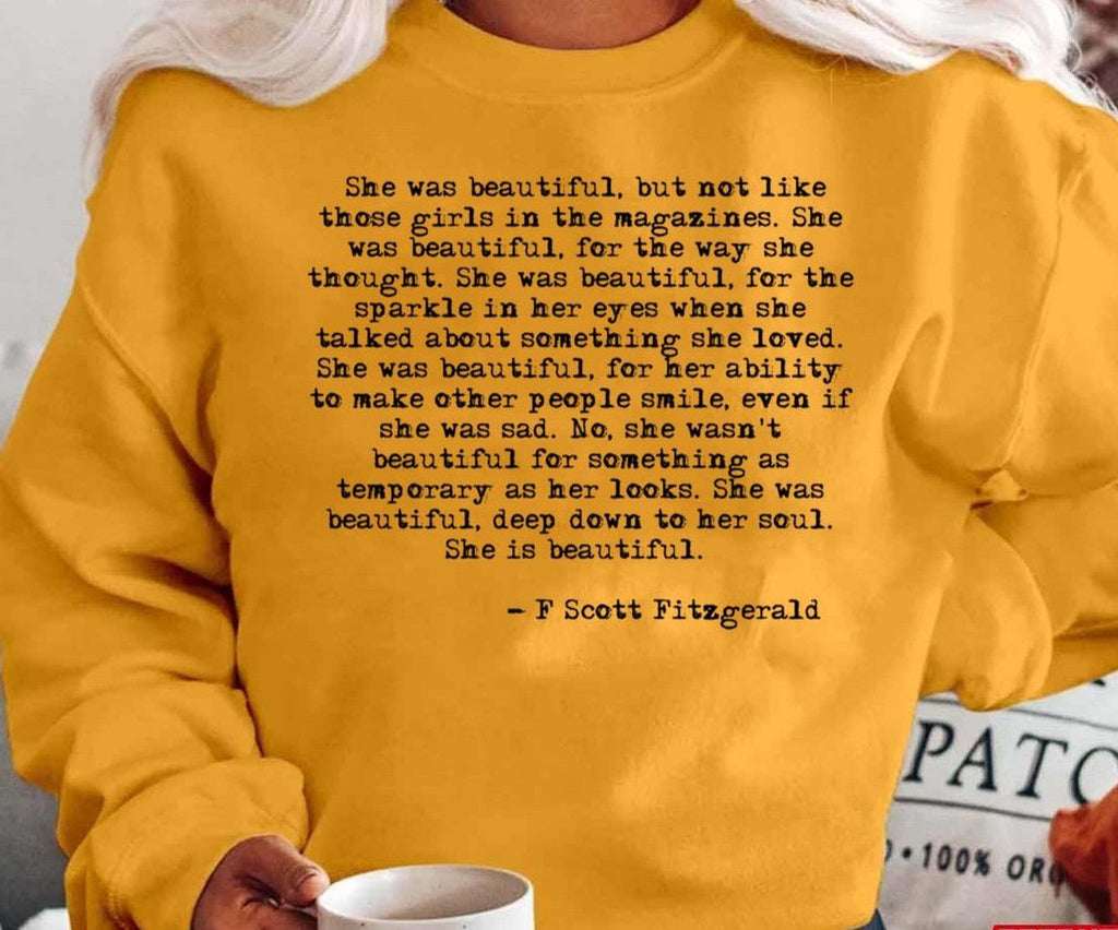 She Was Beautiful F Scott Fitzgerald Unisex T-Shirt