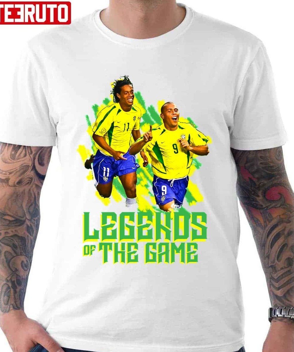 Ronaldinho And Ronaldo Brazil Football Legend Unisex Hoodie