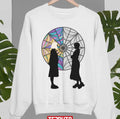 Silhouettes Spiderweb Window Wednesday Addams And Enid SinclairUnisex Sweatshirt