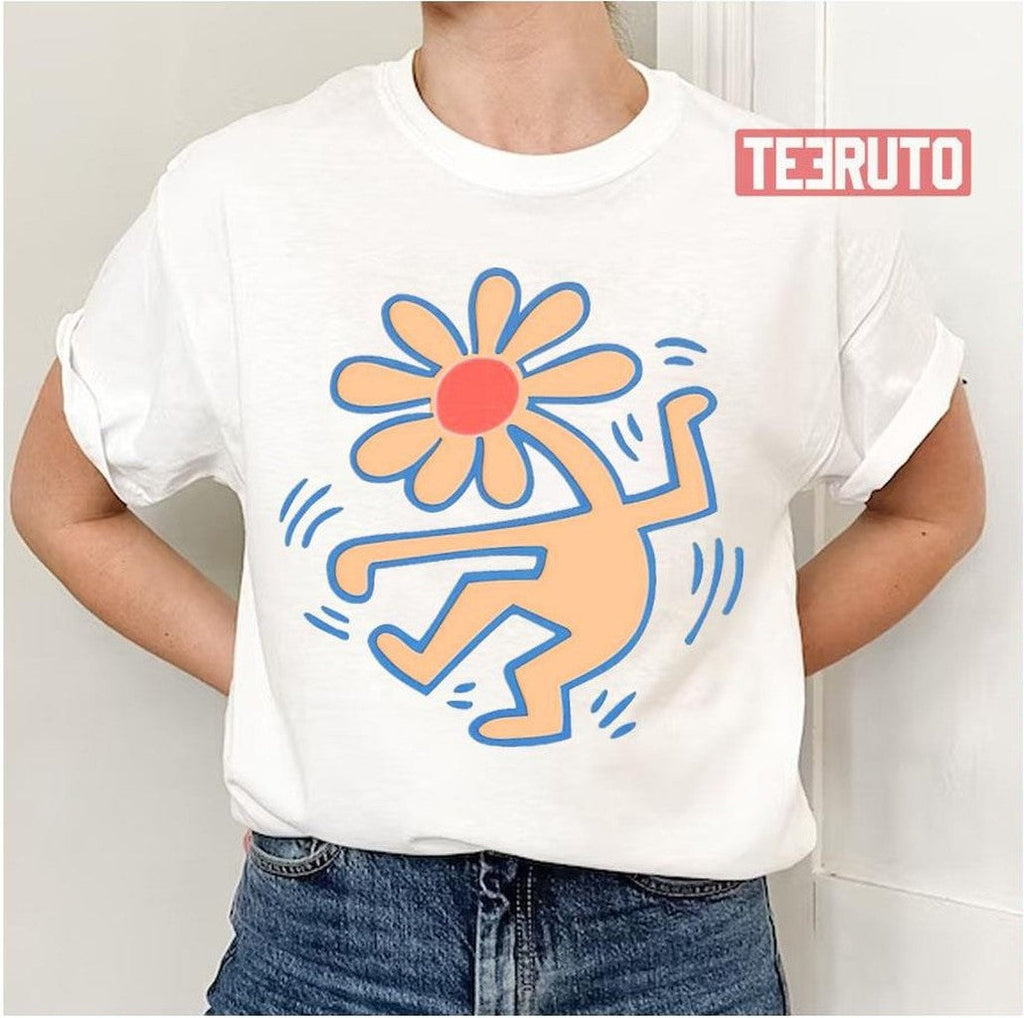 The Dancing Flowers Keith Haring Unisex T-Shirt