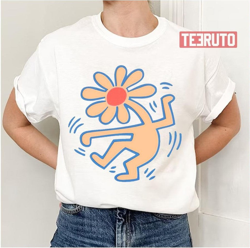 The Dancing Flowers Keith Haring Unisex T-Shirt