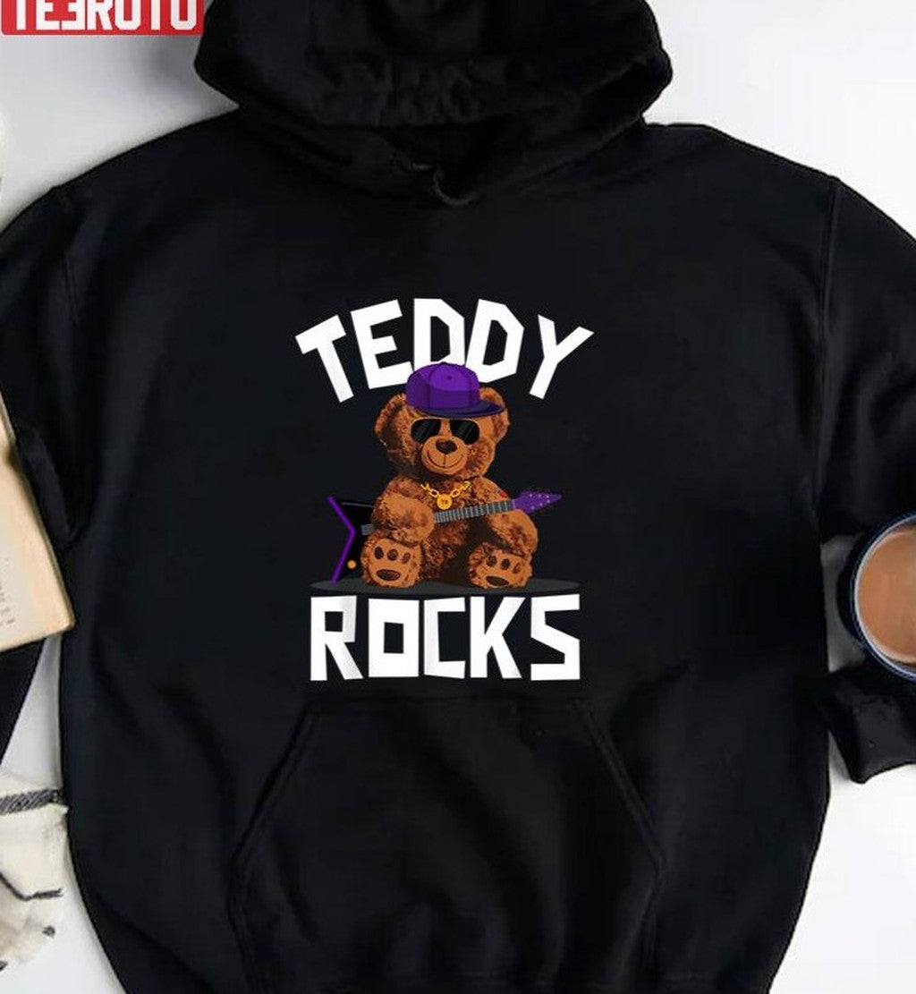 Teddy Bear Rock And Roll Lovers Unisex T-Shirt