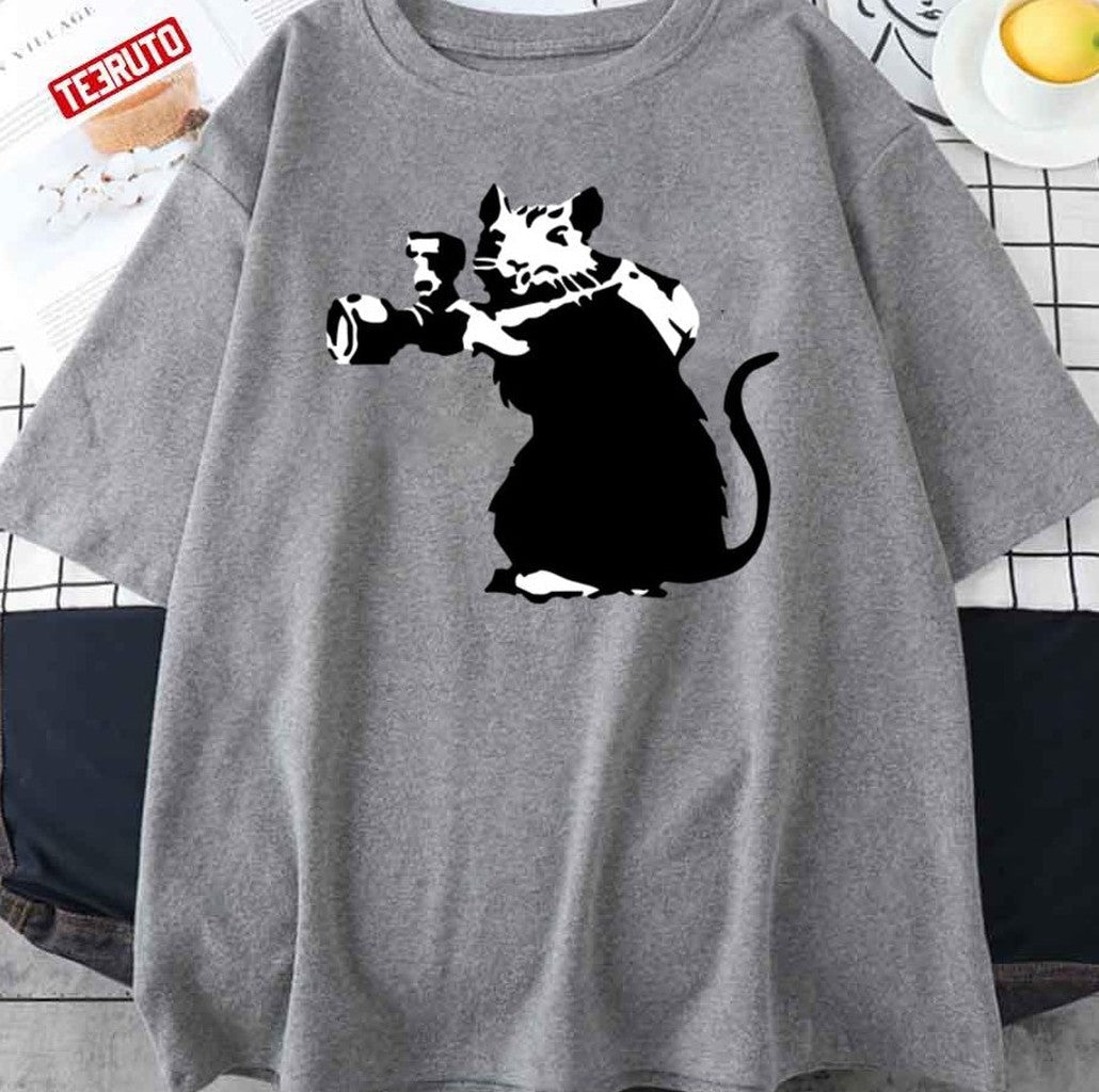 Banksy Rat Photographer Unisex T-Shirt