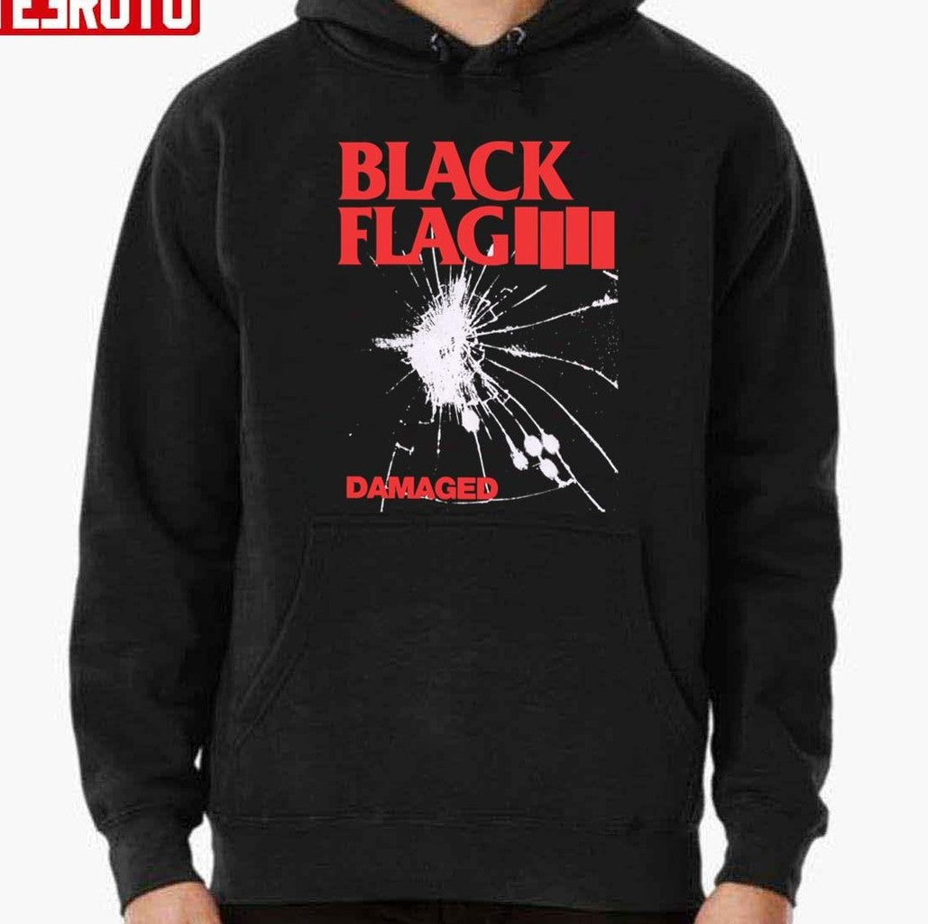 Black Flag Damaged Design Unisex T-Shirt