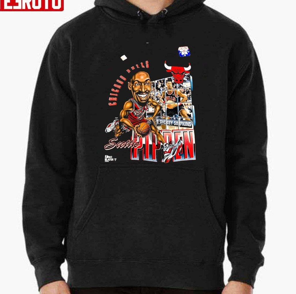 Scottie Pippen Funny Chibi Design Basketball Bulls Unisex Hoodie