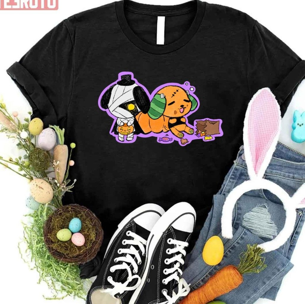 Biskit And Lucky Have A Happy Halloween Animal Crossing Unisex T-shirt