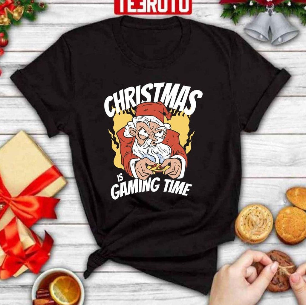 Santa Gamer Christmas 2021 Is Gaming Time Gamer Unisex Sweatshirt