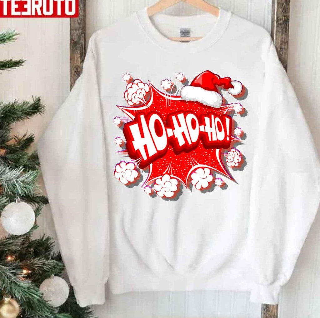 Red Christmas Boom Hohoho Unisex Sweatshirt