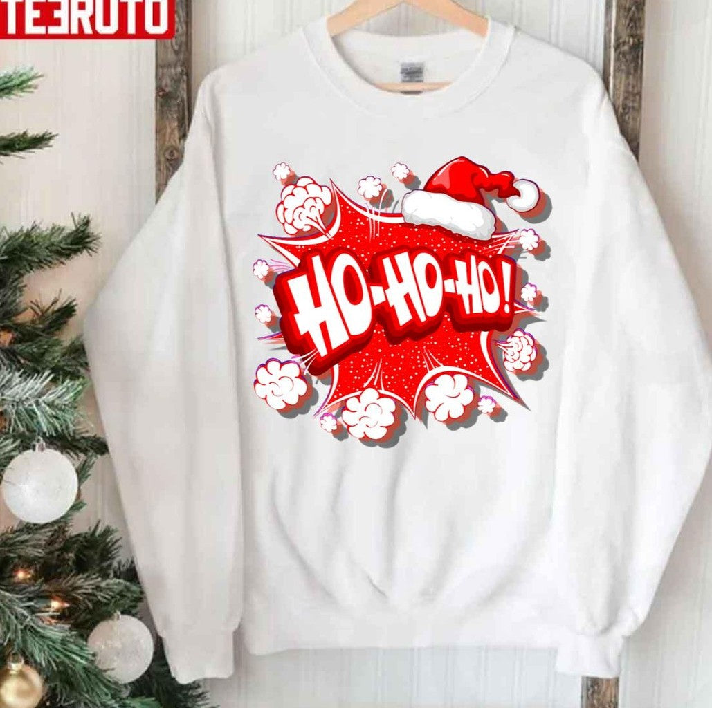 Red Christmas Boom Hohoho Unisex Sweatshirt